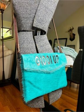 American Darling Envelope Hair on Leather Crossbody/Shoulder Bag